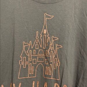 GreyT-Shirt with Rose Gold Castle Disney